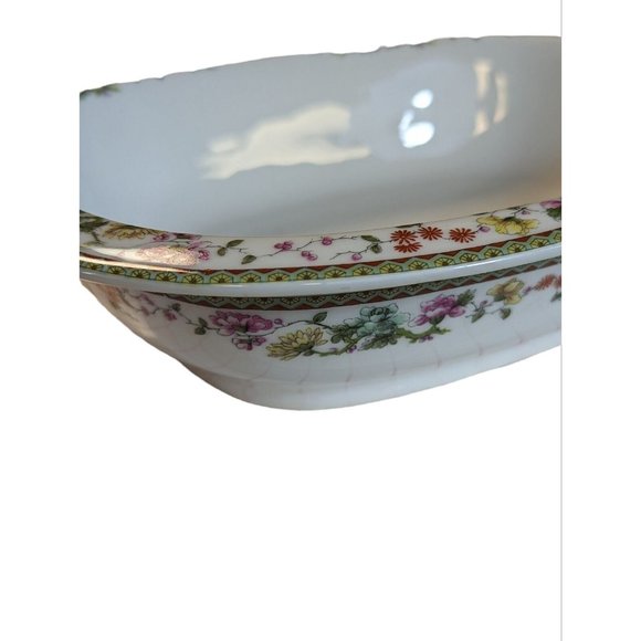 RARE HTF Limoges Tressemanes Vogt 6701 French Porcelain 9.5” Serving Veg Bowl - Picture 4 of 9